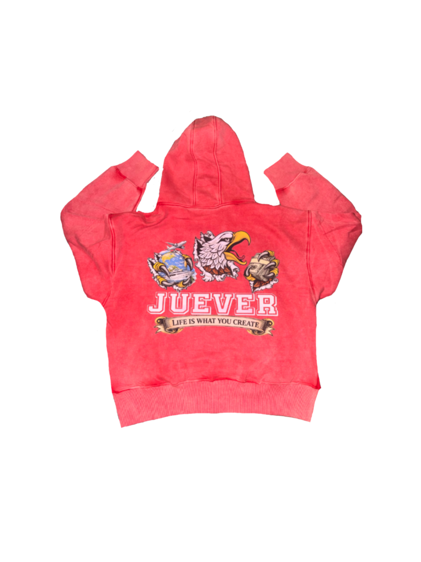 Life Is What You Create Stone Wash Hoodie