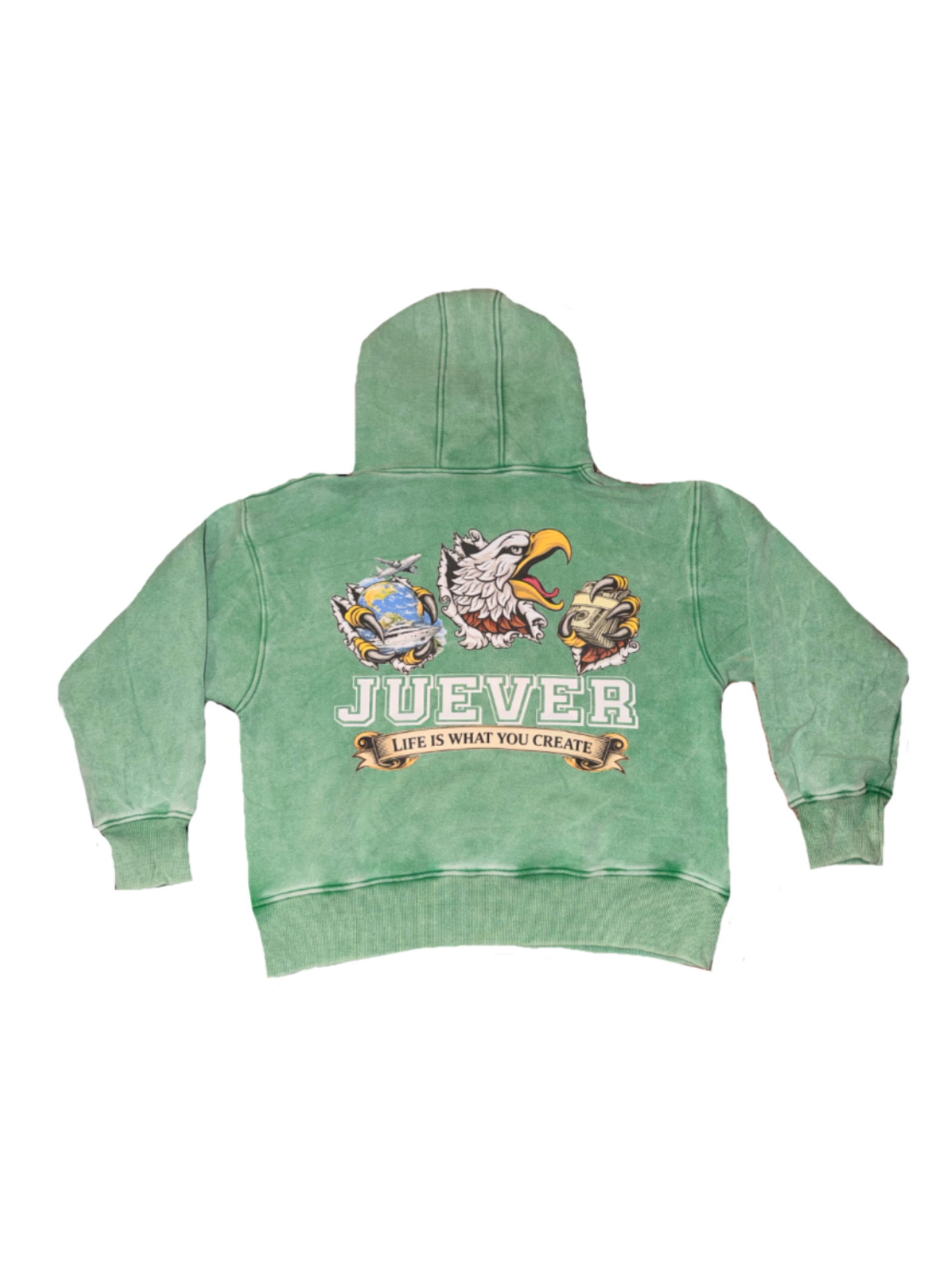 Life Is What You Create Stone Wash Hoodie